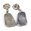 Image 2 : Navajo Silver Red Shell Earrings, Lorencita Garcia