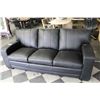 Image 2 : BLACK LEATHER 3 SEAT SOFA