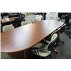 Image 2 : CHERRY 10' X 4' RACE TRACK BOARD ROOM TABLE