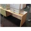 Image 2 : MAPLE 5.5' COMPUTER DESK W/ 2 DRAWERS