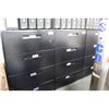 Image 2 : GLOBAL BLACK 4 DRAWER LATERAL FILE CABINET