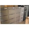 Image 2 : LOT OF 6 GREY AND BEIGE 4 DRAWER VERTICAL FILE CABINETS, 1 FOUR DRAWER AND 1 FIVE DRAWER LATERAL