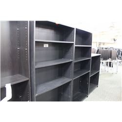 BLACK 6' ADJUSTABLE HEIGHT BOOK CASE