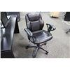 Image 2 : BLACK LEATHER CAPRIS MID BACK TASK CHAIR