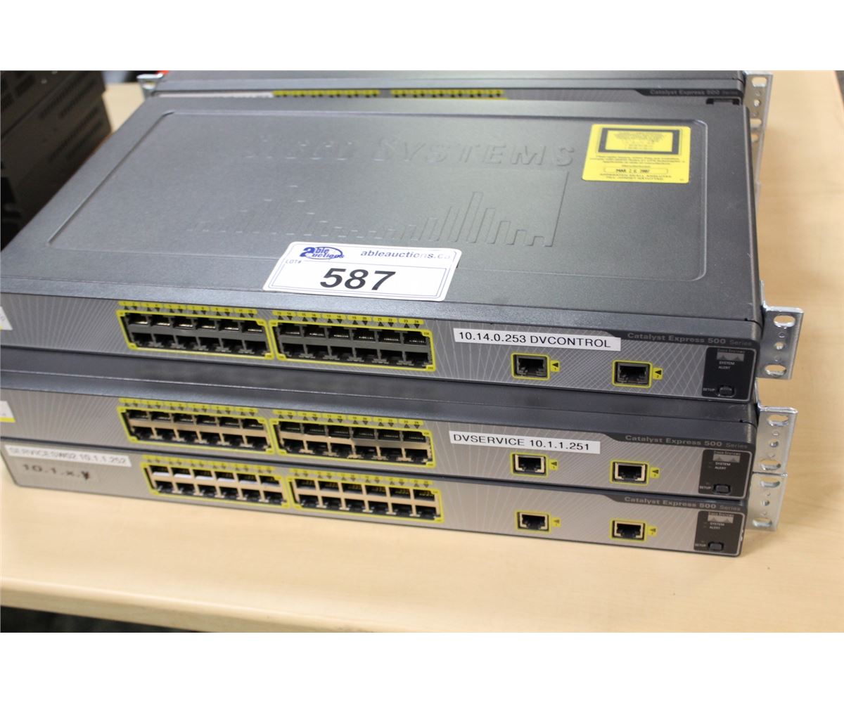 520 Switch CISCO CATALYST EXPRESS 500 SERIES 24 PORT NETWORK SWITCH - Able Auctions