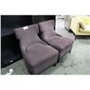 Image 2 : PAIR OF MAUVE RECEPTION CHAIRS