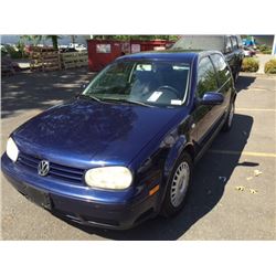 2001 VW GOLF TDI  VIN 9BWBP21J414051170