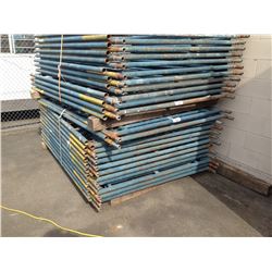 25 - 5' SCAFFOLDING FRAMES WITH 12 - 10' WORK PLATFORMS AND 1 BUNDLE OF 11' CROSSBARS