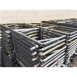 36 - 3' SCAFFOLDING FRAMES WITH 12 - 10' WORK PLATFORMS AND 1 BUNDLE OF 11' CROSSBARS