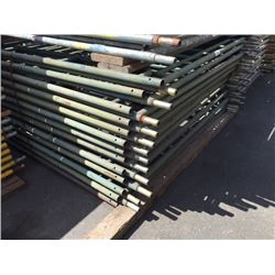 25 - 3' SCAFFOLDING FRAMES WITH 10 - 10' WORK PLATFORMS AND 1 BUNDLE OF 11' CROSSBARS