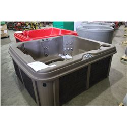 COLEMAN SPAS 5 PERSON HOT TUB, GREY EXTERIOR/GREY INTERIOR,10 STAINLESS STEEL JETS