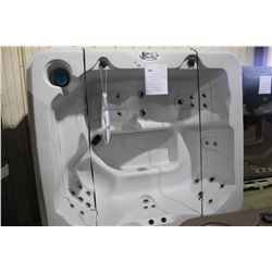 COLEMAN SPAS 5 PERSON HOT TUB WITH LOUNGER, BROWN EXTERIOR, 30 STAINLESS STEEL JETS,