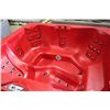 Image 2 : COLEMAN 5 PERSON HOT TUB WITH LOUNGER, BLACK EXTERIOR/RED INTERIOR, 30 STAINLESS STEEL JETS,