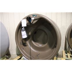 COLEMAN  ROUND HOT TUB, BROWN EXTERIOR & INTERIOR, 10 STAINLESS STEEL JETS,