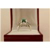 Image 2 : LADIES PLATINUM NATURAL EMERALD & DIAMOND SET DRESS RING SET WITH 32 TAPERED  BAGUETTE CUT DIAMONDS