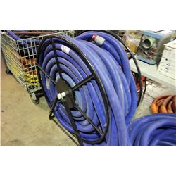 LOT OF LARGE BLUE FILTRATION HOSE ON REEL