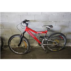 RED INFINITY 21 SPEED FULL SUSPENSION MOUNTAIN BIKE