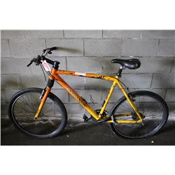 ORANGE CANNONDALE 27 SPEED FRONT SUSPENSION HYBRID BIKE