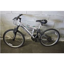 SILVER SUPERCYCLE 18 SP FULL SUSP MOUNTAIN BIKE