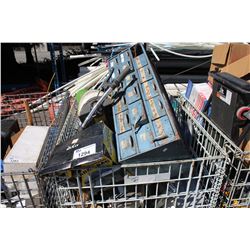 BIN OF ASSORTED PARTS