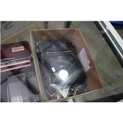 BOX OF ASSORTED MAKEUP AND PURSE