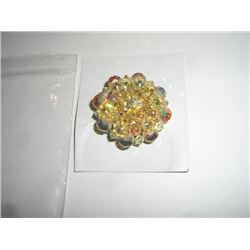 Yellow Flower Sequin Vintage Pin