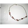 Image 1 : Vintage Bronze and White Pattern Necklace