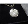 Image 1 : NECKLACE WITH PENDANT - STERLING SILVER WEST COAST NATIVE PENDANT ON STERLING SILVER CHAIN - PENDANT