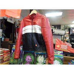 LEATHER BIKERS RIDING JACKET - SMALL