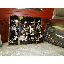 ORIENTAL WALL HANGING - 3 PC - 3D - INLAID PCES