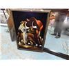 Image 1 : RETRO FRAMED BLACK VELVET PICTURE - BULL FIGHTER