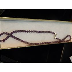 NECKLACE - 61CT AMETHYST BEADED NECKLACE