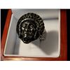 Image 2 : RING - SILVER - NATIVE DESIGN - INDAIN WITH HEAD DRESS