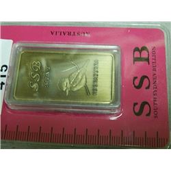 INVESTOR BAR - BRONZE BULLION - 1 TROY OUNCE - MINT SEALED - SOUTH SYDNEY MINT CERTIFIED AND SERIAL 
