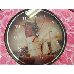 LIGHT HOUSE CLOCK WITH LED LIGHTING LIGHT HOUSE INSIDE
