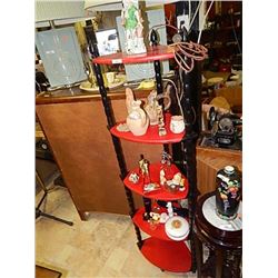 RED AND BLACK CORNER SHELF