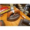 VINTAGE SAD IRON WITH WOOD HANDLE