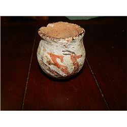 VINTAGE POTTERY BOWL - ANCIENT PAINTED