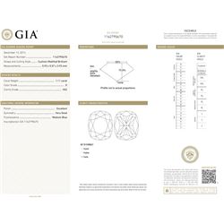 1.11 carat (VS2,D) Cushion shape GIA graded Diamond - WRM#472Y5H