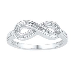 10K White Gold Jewelry 0.20 ctw Diamond Ladies Ring - WGD97549