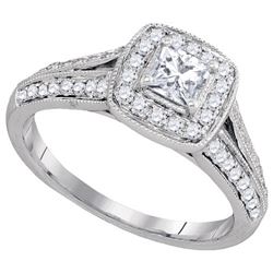 14K White Gold Jewelry 1.22 ctw Diamond Bridal Ring - WGD94161