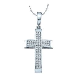 10K White Gold Jewelry 0.14 ctw Diamond Pendant - WGD50248
