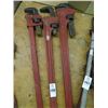 Image 1 : Ridgid Large Pipe Wrenches (3) - 2 are marked Ridgid