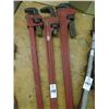 Image 1 : Ridgid Large Pipe Wrenches (3) - 2 are marked Ridgid