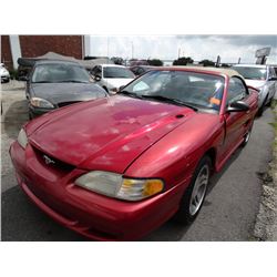 1997 Ford Mustang GT Convt.,Maroon