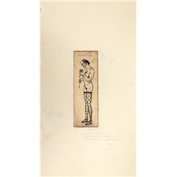 Alexander Zakharov, Stocking Man, Etching