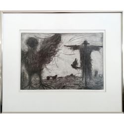 Robert J. Cariola, No Trespassing, Etching and Engraving