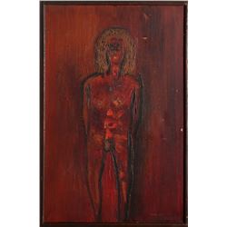 Ralph M. Rosenborg, Standing Nude, Oil Painting