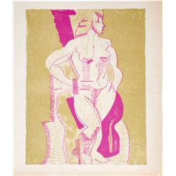 Robert Blackburn, Pink Nude, Lithograph