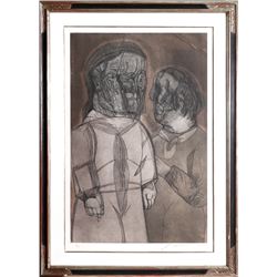 Jose Luis Cuevas, Justine Y El Marquez De Sade, Etching